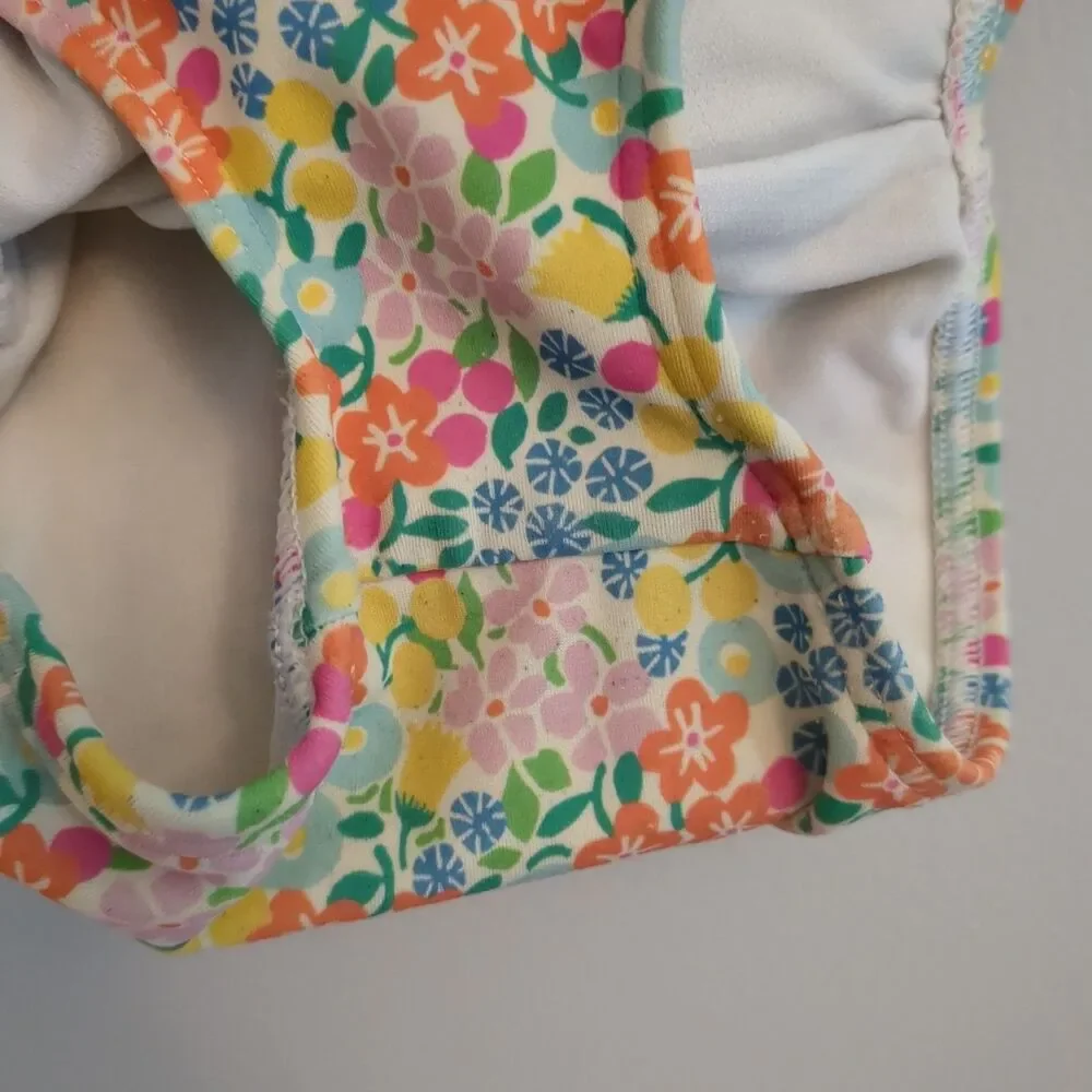 Mini Boden Petite Ditzy Floral Ruffle One Piece Bathing Swim Suit - Girls 2-3Y